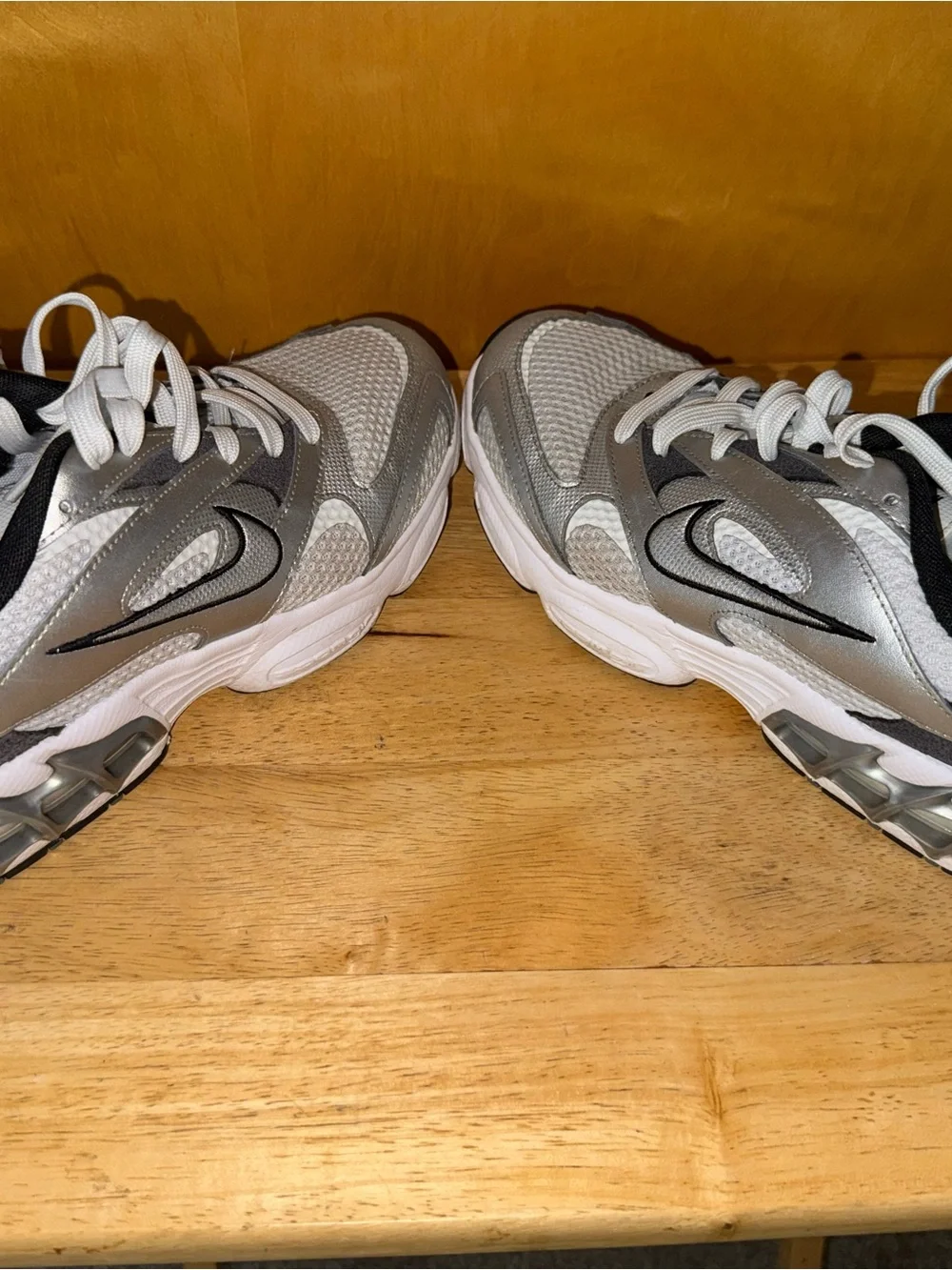 Nike Kids Silver & White Athletic Sneakers